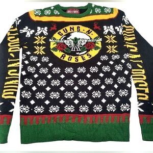 Guns N Roses Ugly Christmas Knit Sweater Rock n Roll sz S Winter Unisex Men's